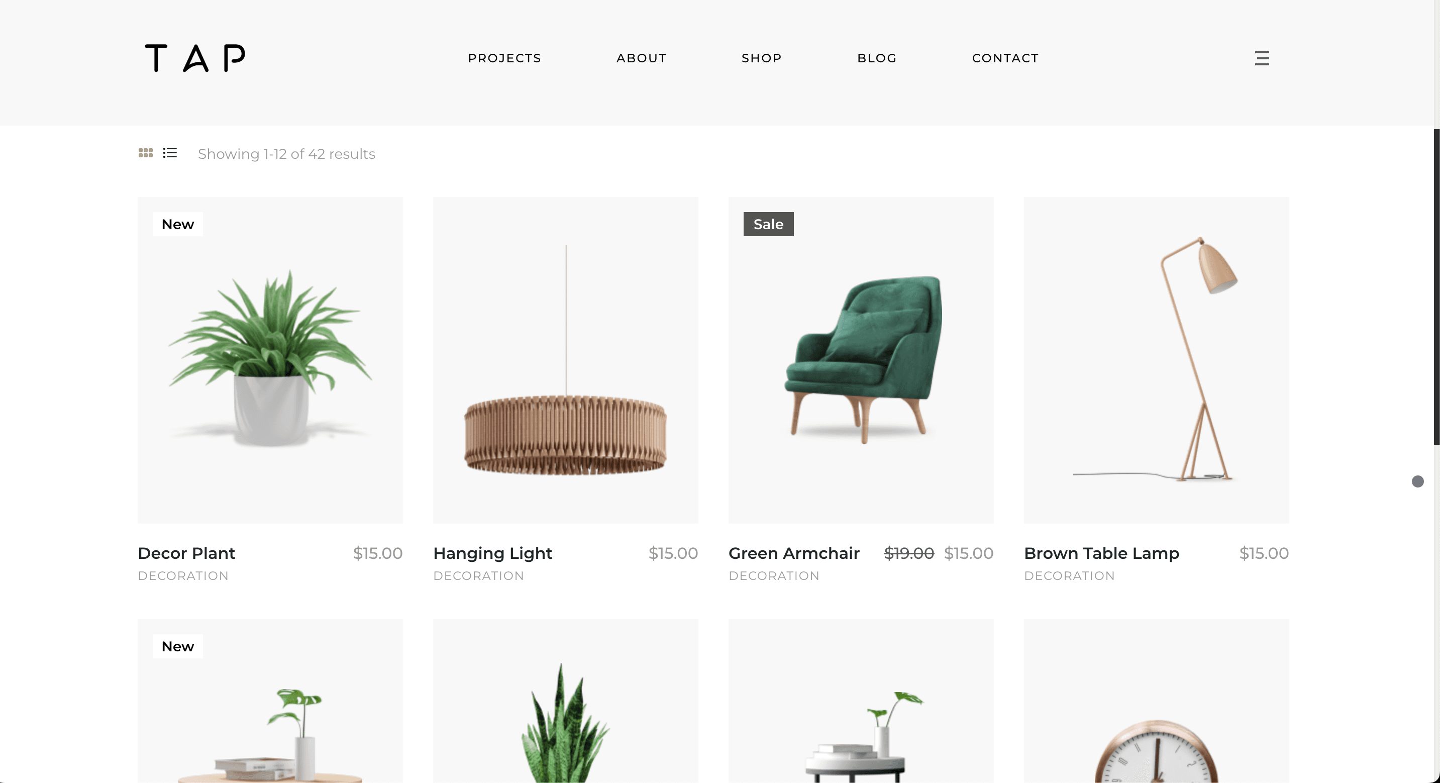 Shopping Page